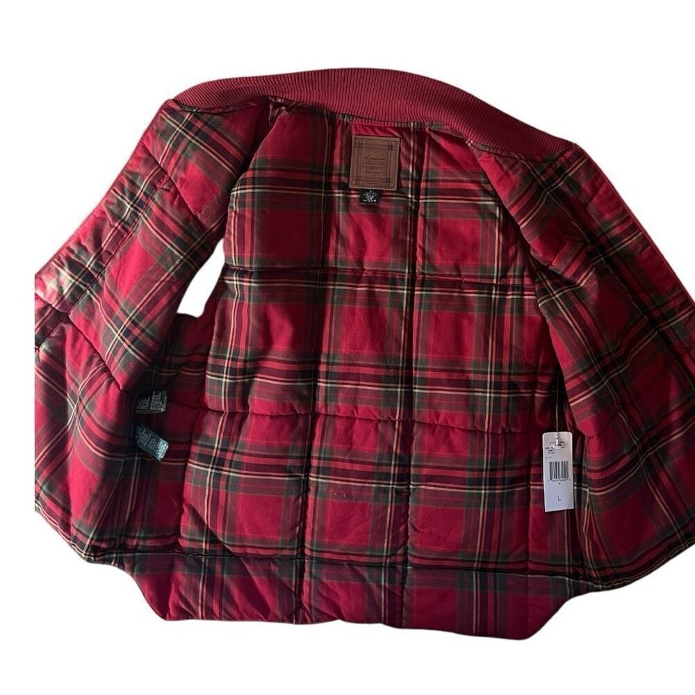 Lauren Dry Goods Supply Co Ralph Lauren Red Fishing/Hunting Puffer Vest New L - Picture 4 of 11